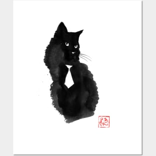 white tie cat Posters and Art